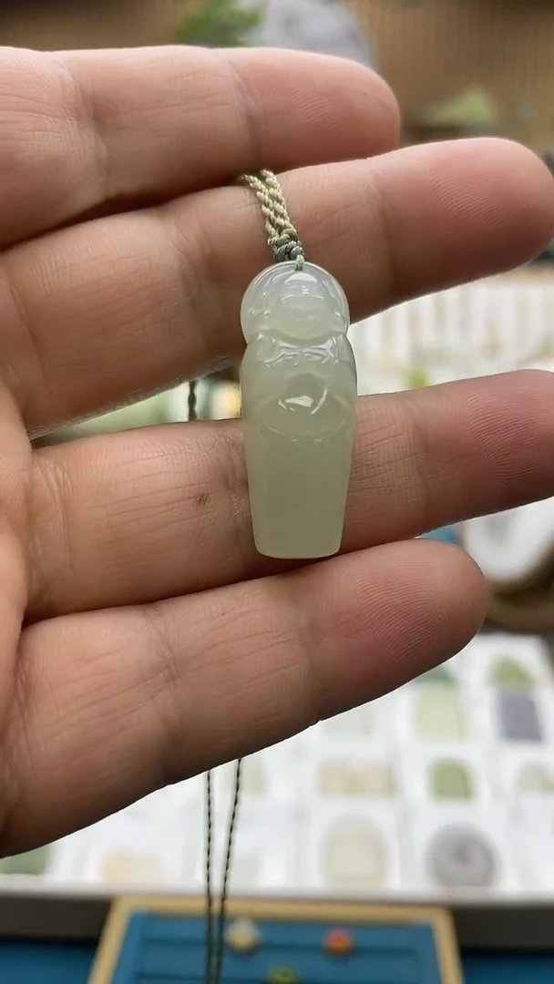 吊坠(不含链)未镶嵌和田玉约卡32mm立佛