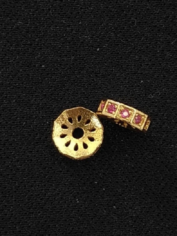 925银银制品 【发1片】B款镶钻隔片（红色）PJ91