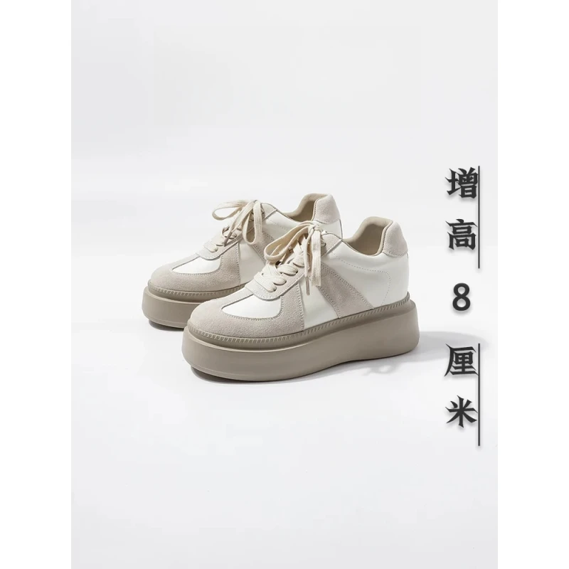 小个子陈乔恩款-周末效应蝶愫厚底增高8长腿运动松糕休闲德训鞋女