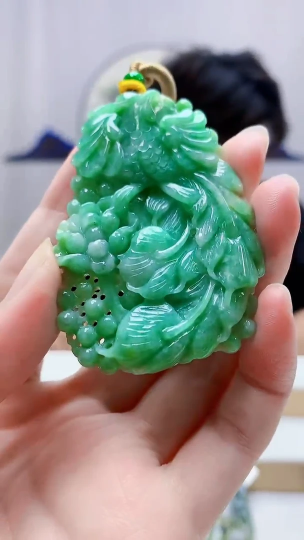 未镶嵌定制翡翠5145zm-毛货挂件42凤凰