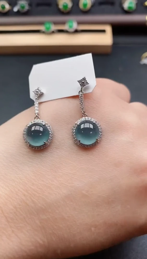 银S925镶嵌戒指翡翠1