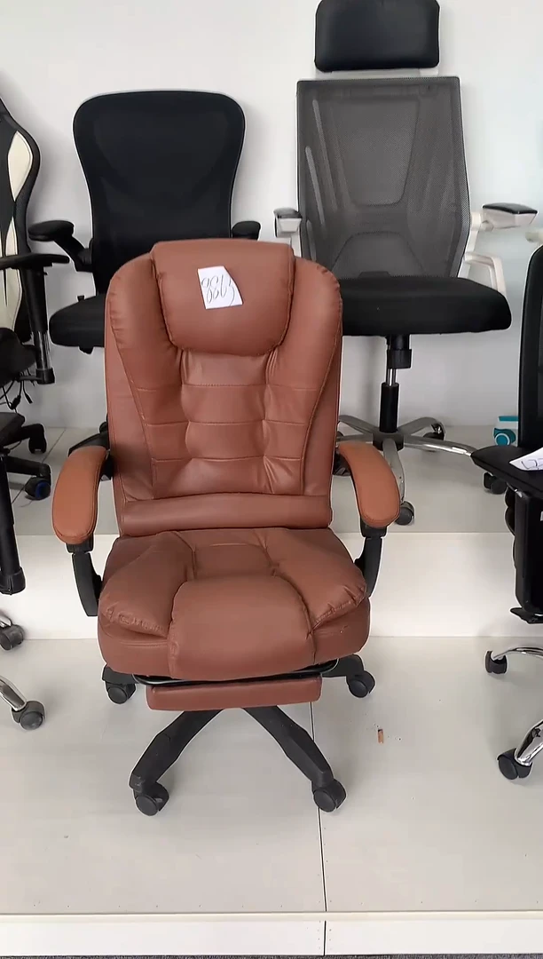 棉棕色老板椅8863