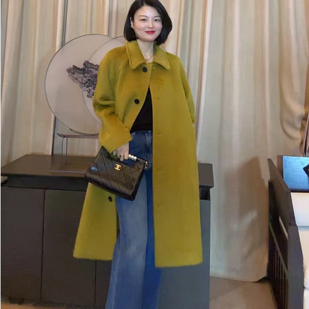 TANTAN 苏丽百搭显瘦气质韩版中长款大衣2559