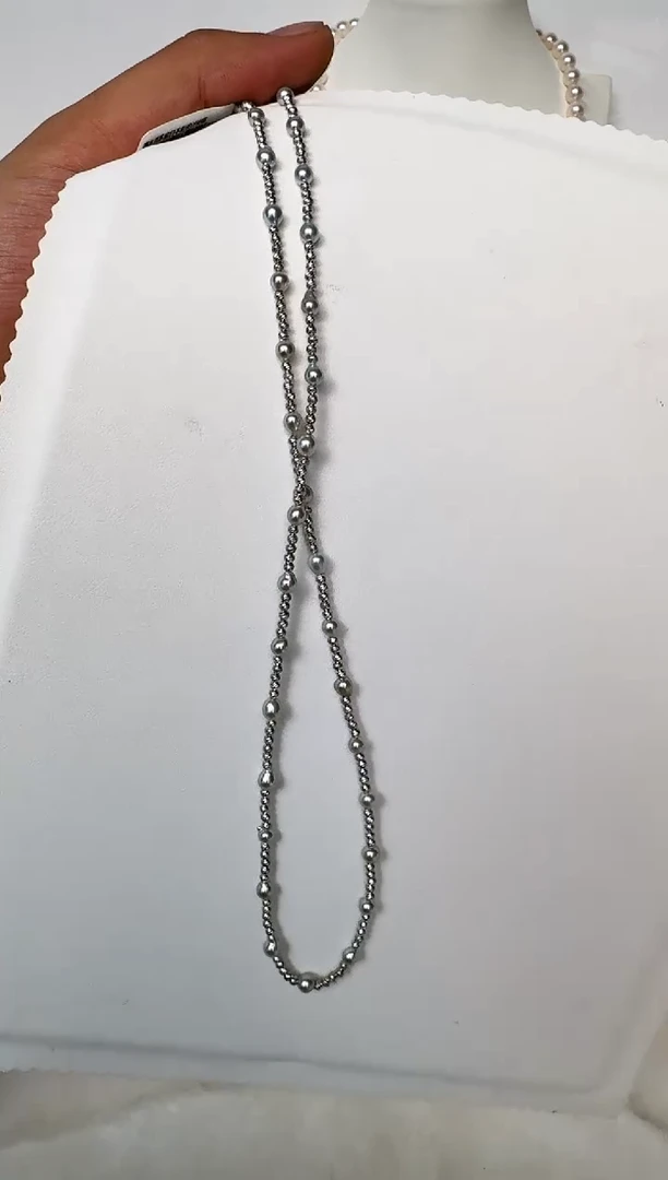 海水珍珠银S925镶嵌颈饰项链