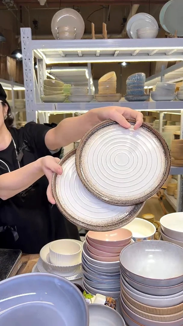 瓷320外贸尾货高温釉下彩陶瓷餐具默认微瑕