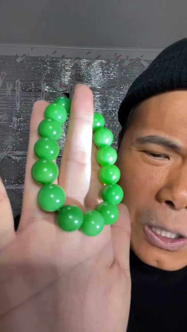 无非金属14m苹果绿手串