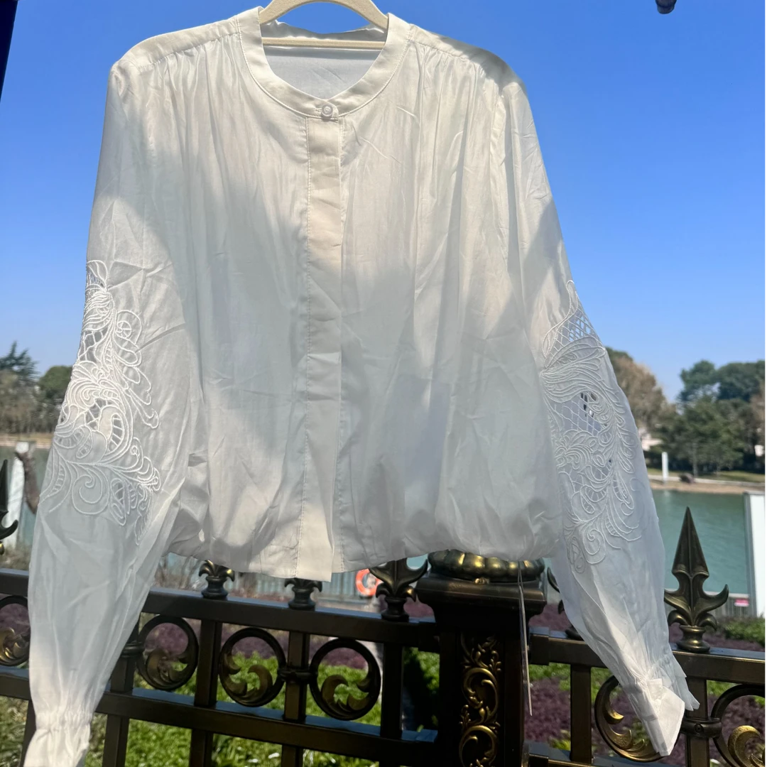 白色上衣防晒衬衫短款时尚夏季