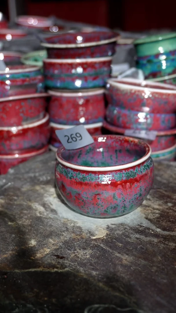 摆件陶精品窑变钧瓷茶器