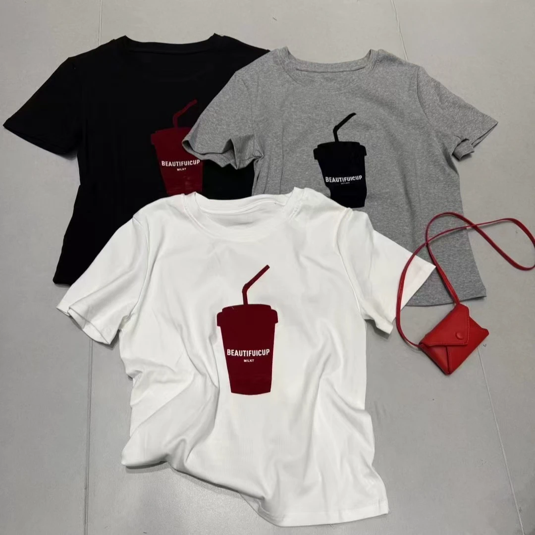 美丽娜推荐百搭植绒可乐T恤