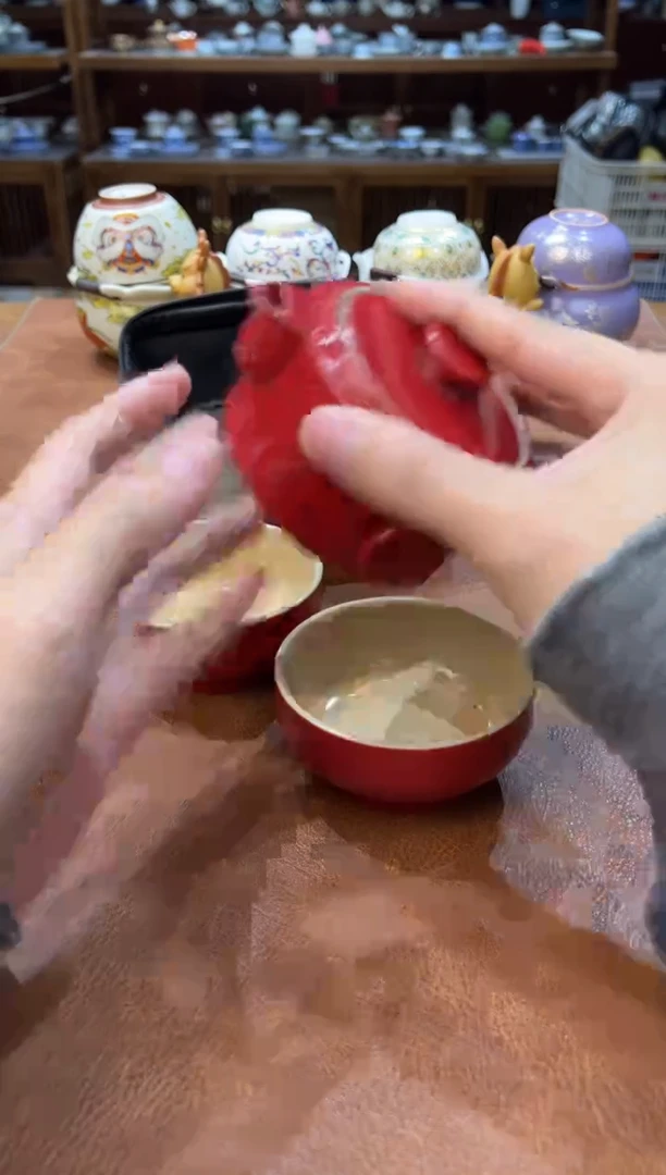 真的很便宜会开片的旅行茶具