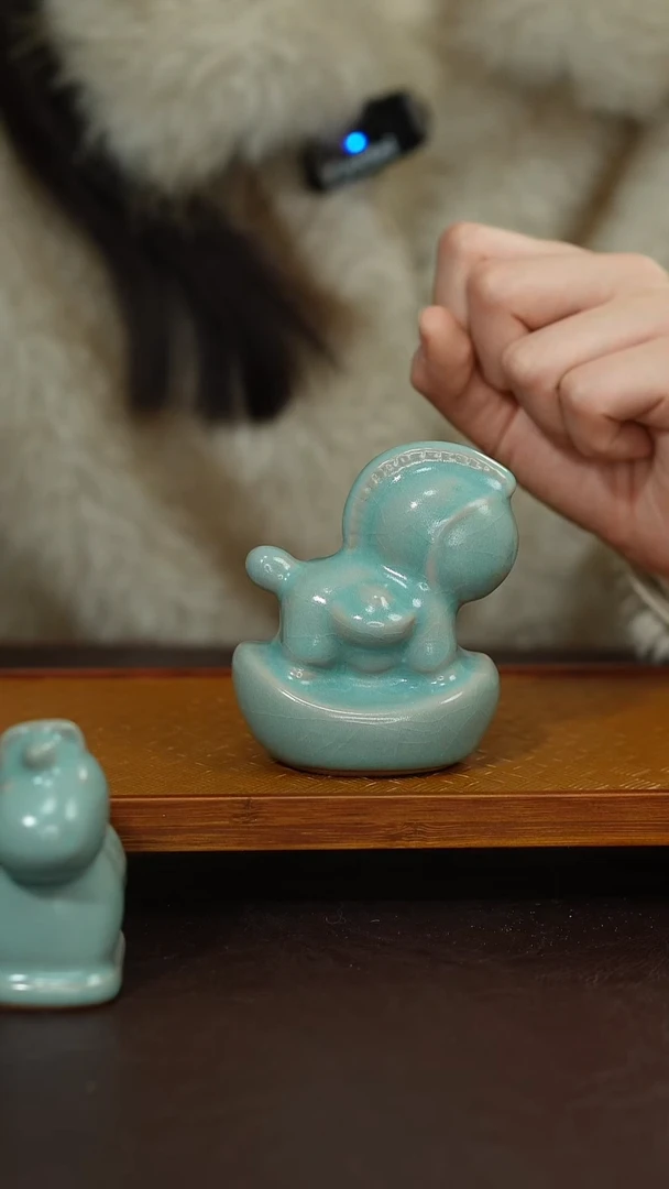 摆件陶原矿原釉汝宋汝瓷