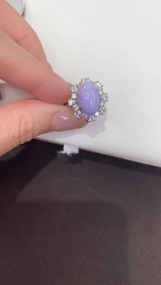 颈饰银S925镶嵌翡翠天然缅甸A货翡翠