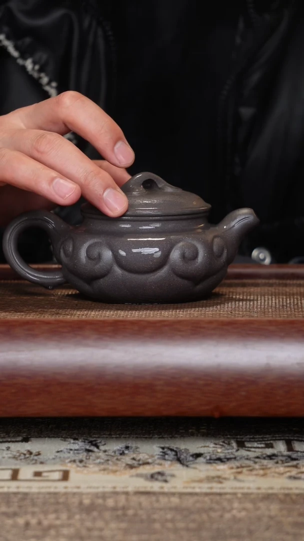 【闪购商品】紫砂茶壶气窑仿古如意明清风格紫泥半手工