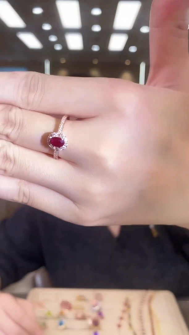 银S925镶嵌戒指红宝石09