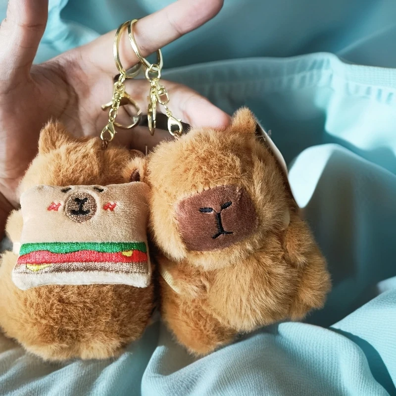 卡巴拉卡皮毛绒玩具钥匙扣可爱挂件水豚玩偶送礼物挂饰公仔包包