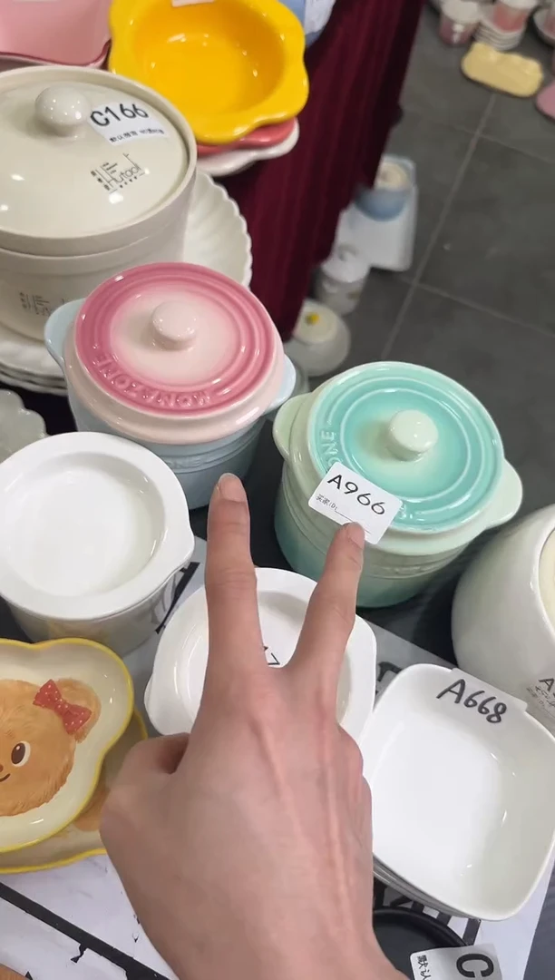 摆件陶A966-2套   库存微瑕陶瓷餐具