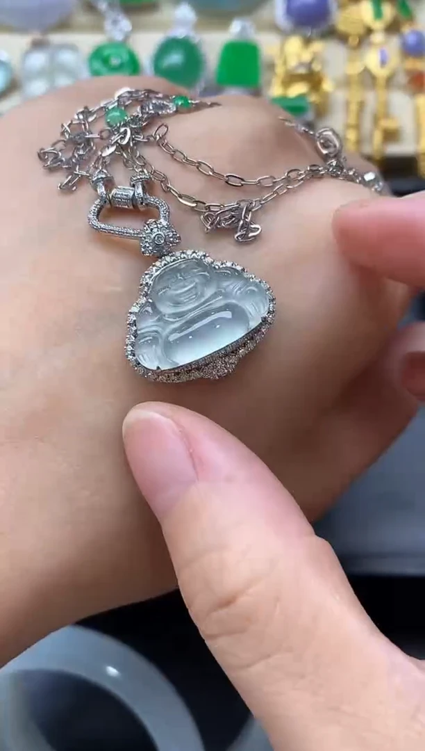 颈饰18K金镶嵌翡翠553中国好珍宝