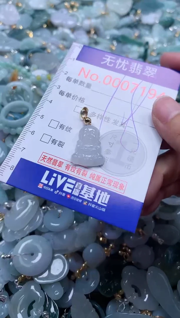 翡翠未镶嵌吊坠(不含链)7194