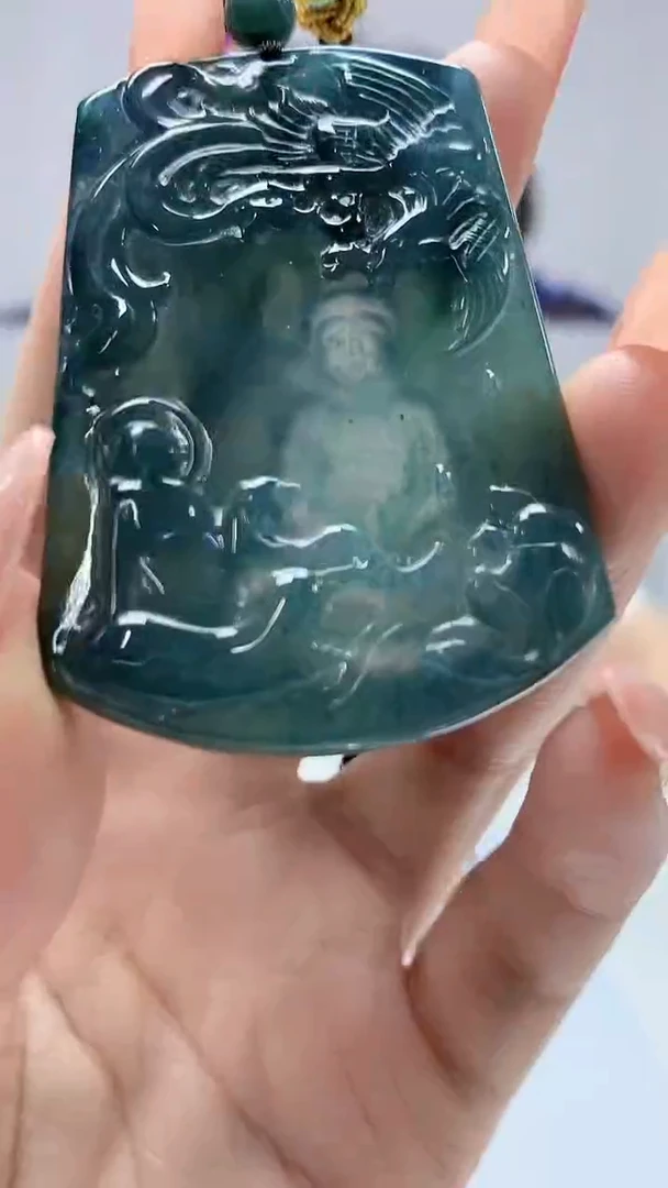 【闪购商品】定制翡翠未镶嵌4688DD-毛货挂件130