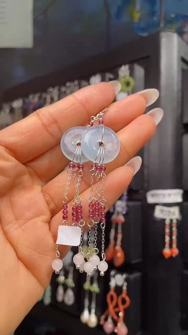 银S925镶嵌耳饰紫晶?****?紫气东来☀顺