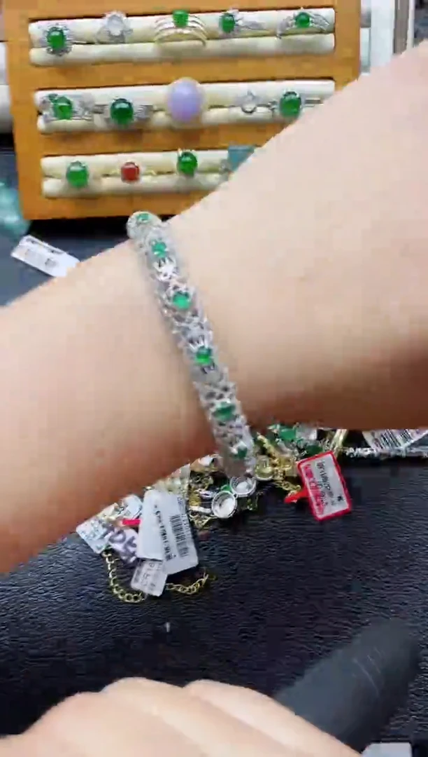 银S925镶嵌戒指翡翠雅****）1