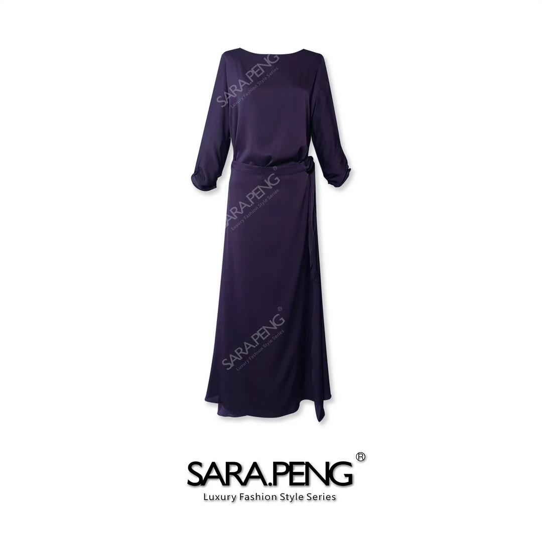 SARA.PENG姹紫千红｜桑蚕丝弹力段裹身连衣裙｜淑女装｜度假休闲必备