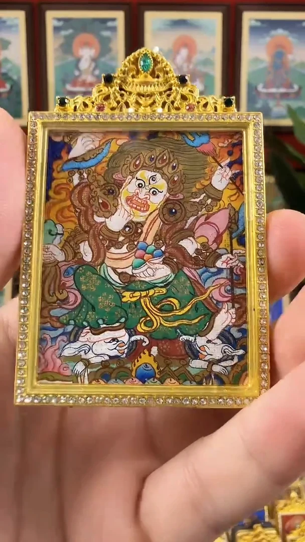 吊坠白六臂-热贡纯手绘 特