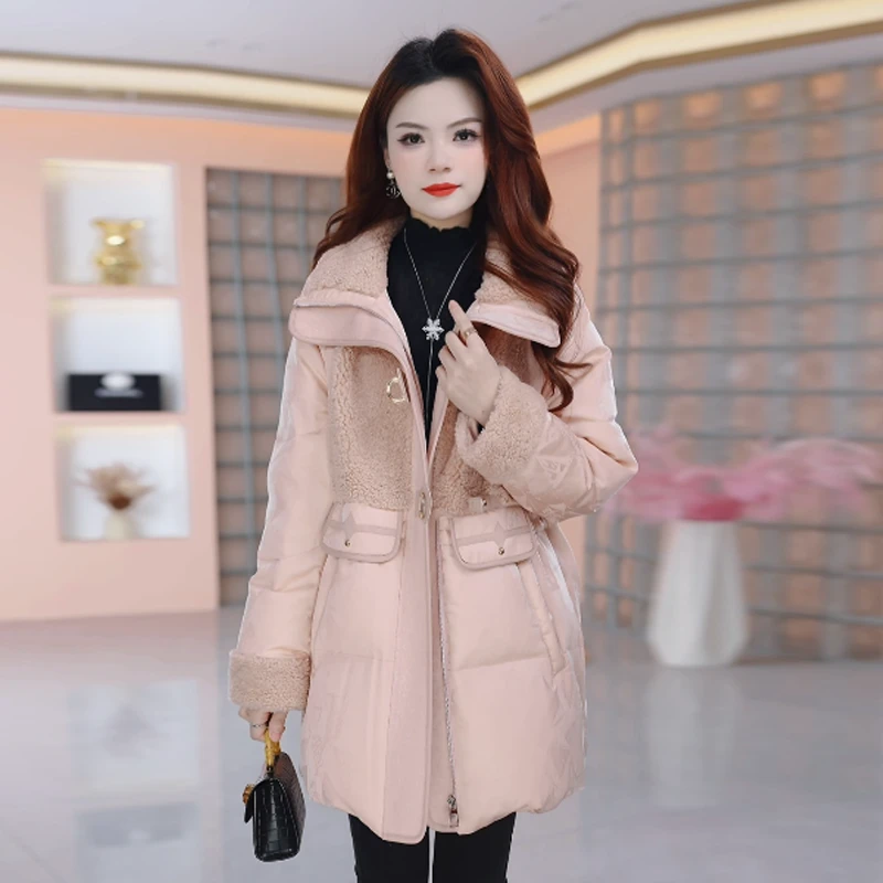 【羽绒服】冬季白鸭绒羽绒服毛领百搭新款时尚气质休闲保暖外套女