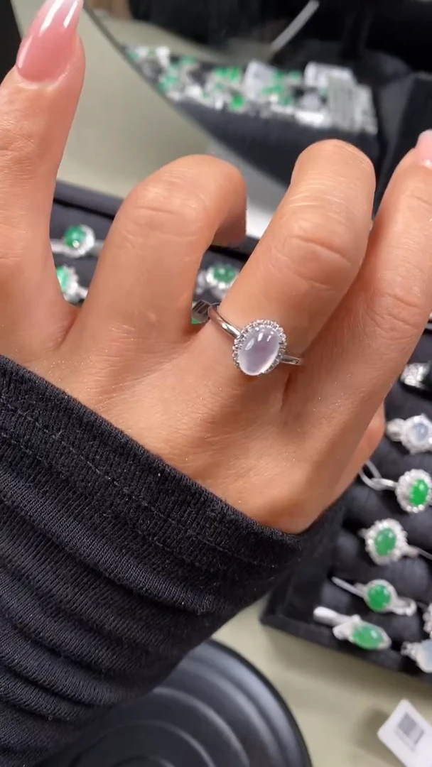 【闪购商品】翡翠戒指银S925镶嵌6797