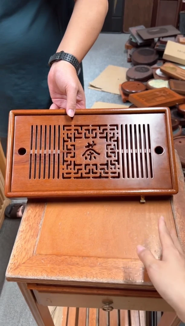 花梨木茶盘36*20茶韵