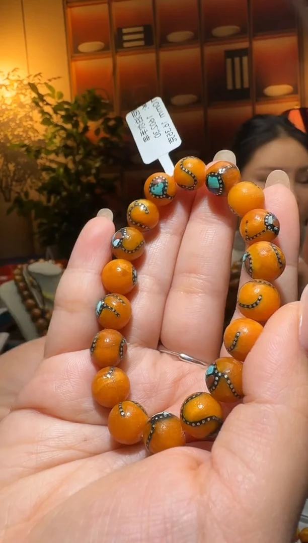 蜜蜡颈饰未镶嵌8223天然蜜蜡珠宝奇石全都保真
