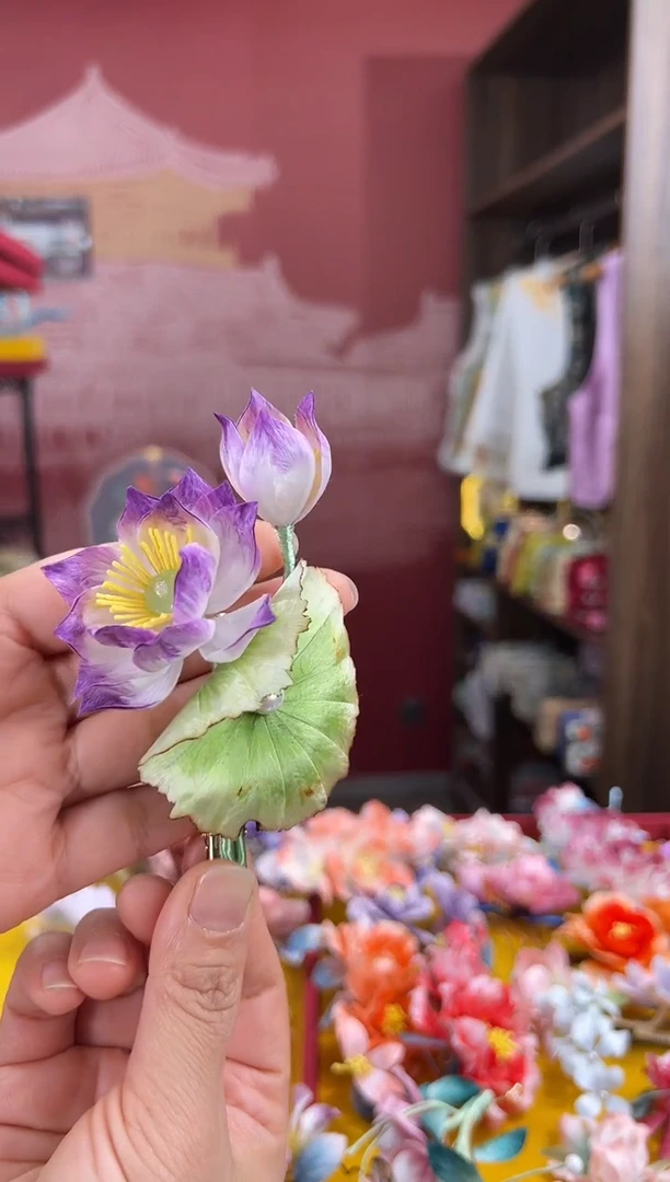 【闪购商品】刺绣非遗绒花（发饰）