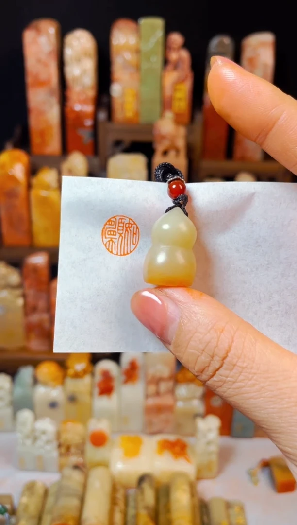 【闪购商品】老挝石印石手工篆刻《如愿》1.5