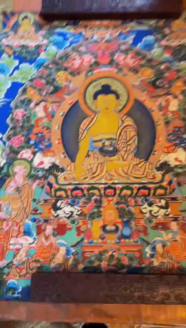 装裱画精品手绘唐卡链接--A138