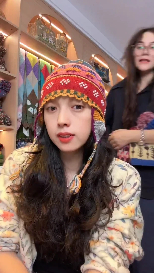 叶*南美洲羊驼毛帽子b656