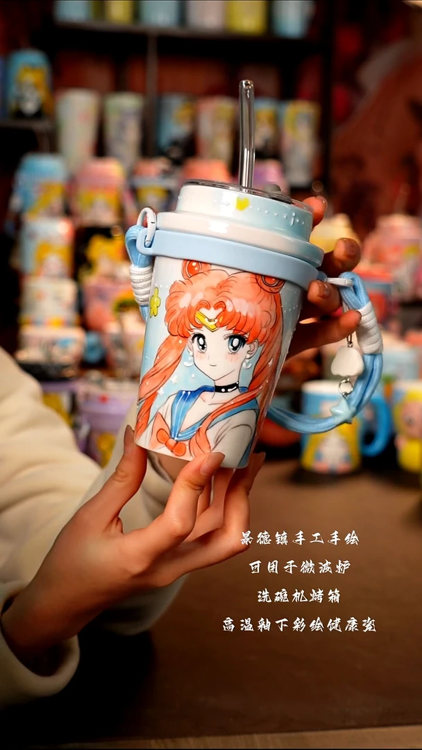景德镇手工手绘陶瓷杯杯