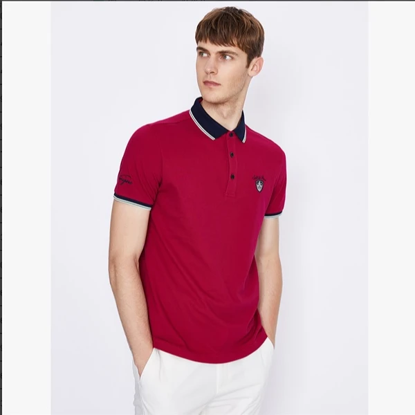2025年男士新款四色休闲短袖翻领POLO衫