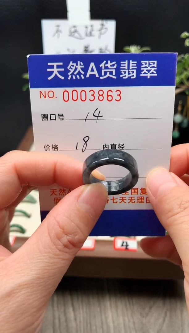 未镶嵌戒指翡翠14#
