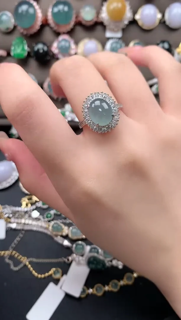 【闪购商品】翡翠戒指银S925镶嵌2152141