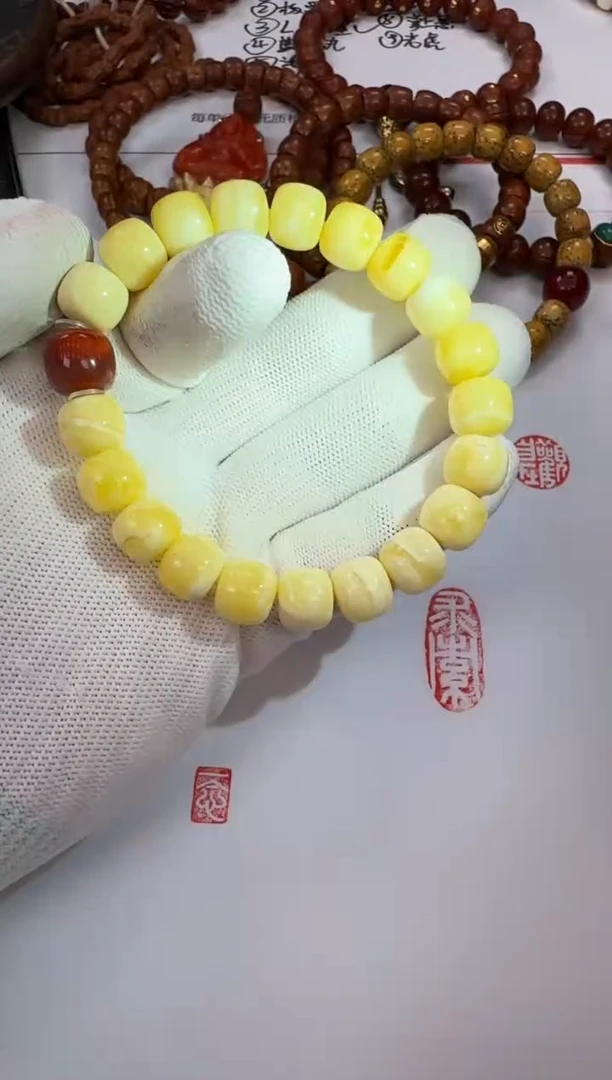 未镶嵌蜜蜡手串蜜蜡 手串