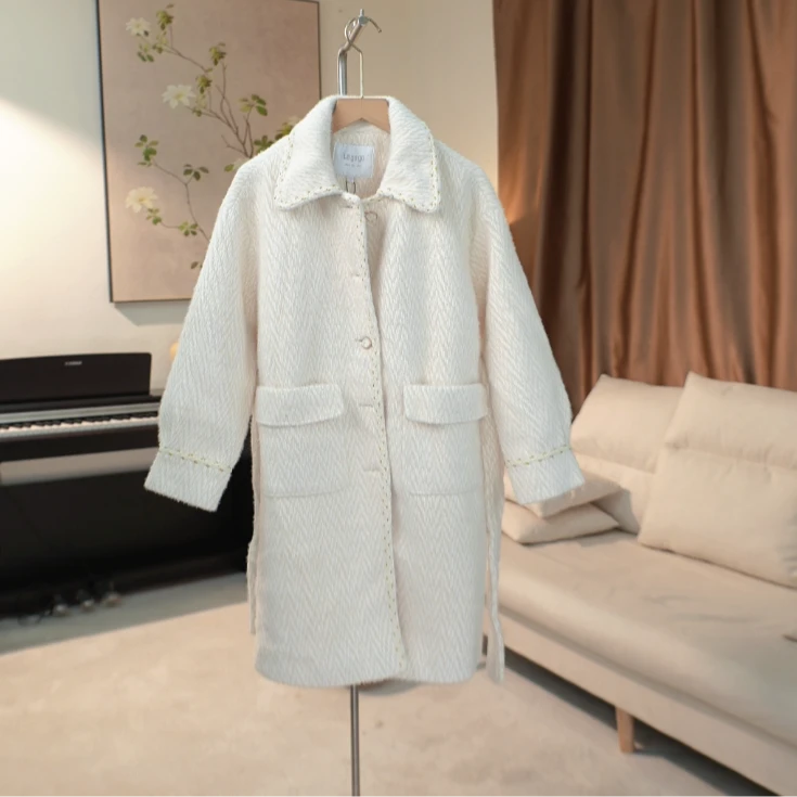 G115 秋冬千金风重工时尚毛呢大衣 XC63