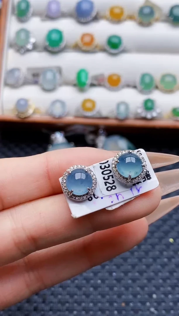 银S925镶嵌戒指翡翠6196