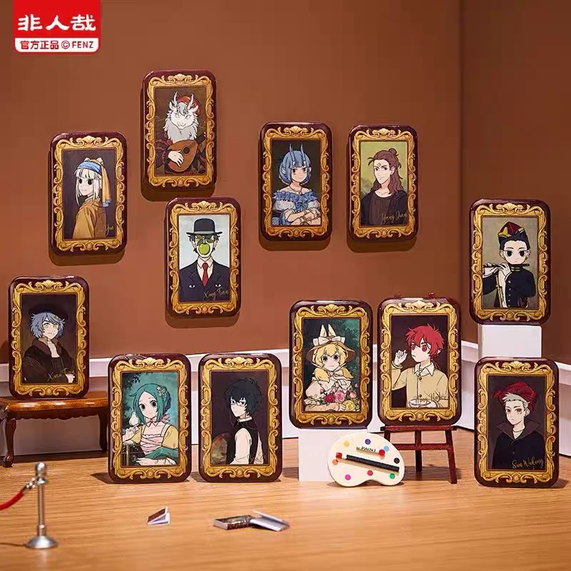 非人哉-名画系列马口铁徽章动漫卡通金色拉丝吧唧（代拆）