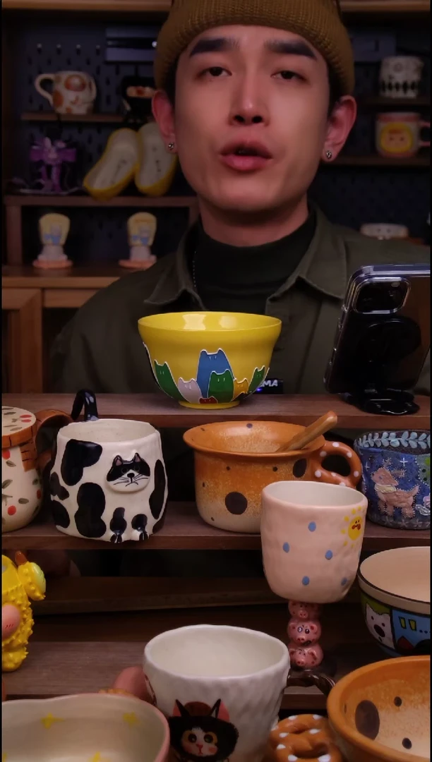 碗陶景德镇可爱设计师款陶瓷