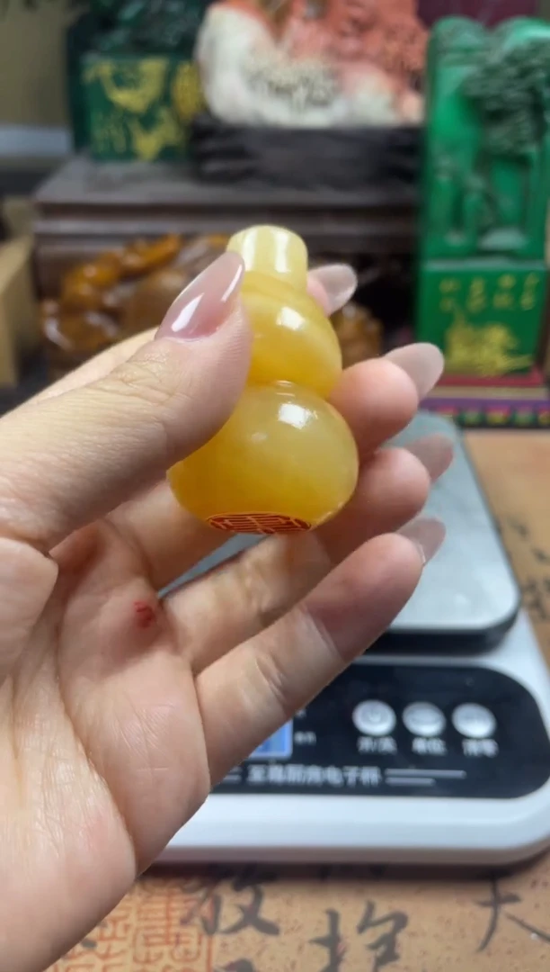 寿山石印石高山晶葫芦（心画）