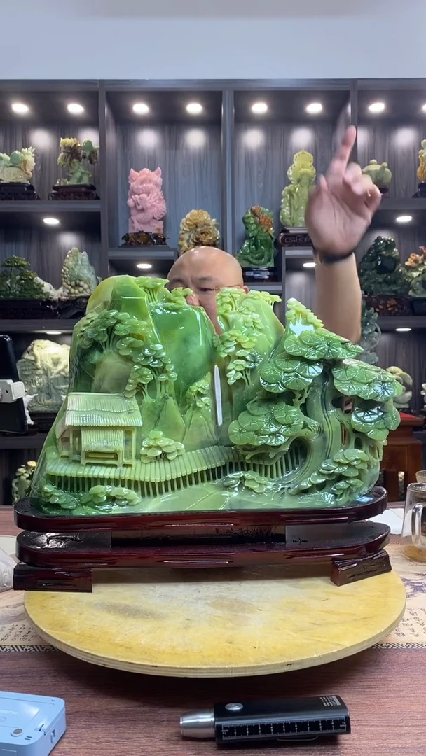 玉? 玉岫岩料手工雕刻装饰摆件居家送礼一物一图精品摆件