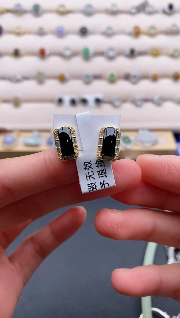 银S925镶嵌戒指翡翠3333333+4