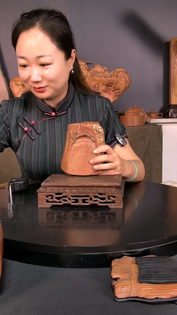 青州黑山老坑红丝砚