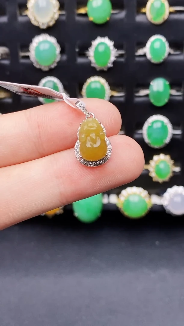 银S925镶嵌戒指翡翠8080