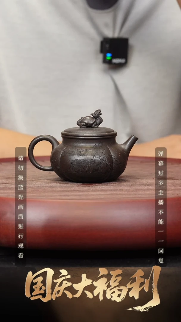 46空山造器紫砂 黑料/山水龙龟